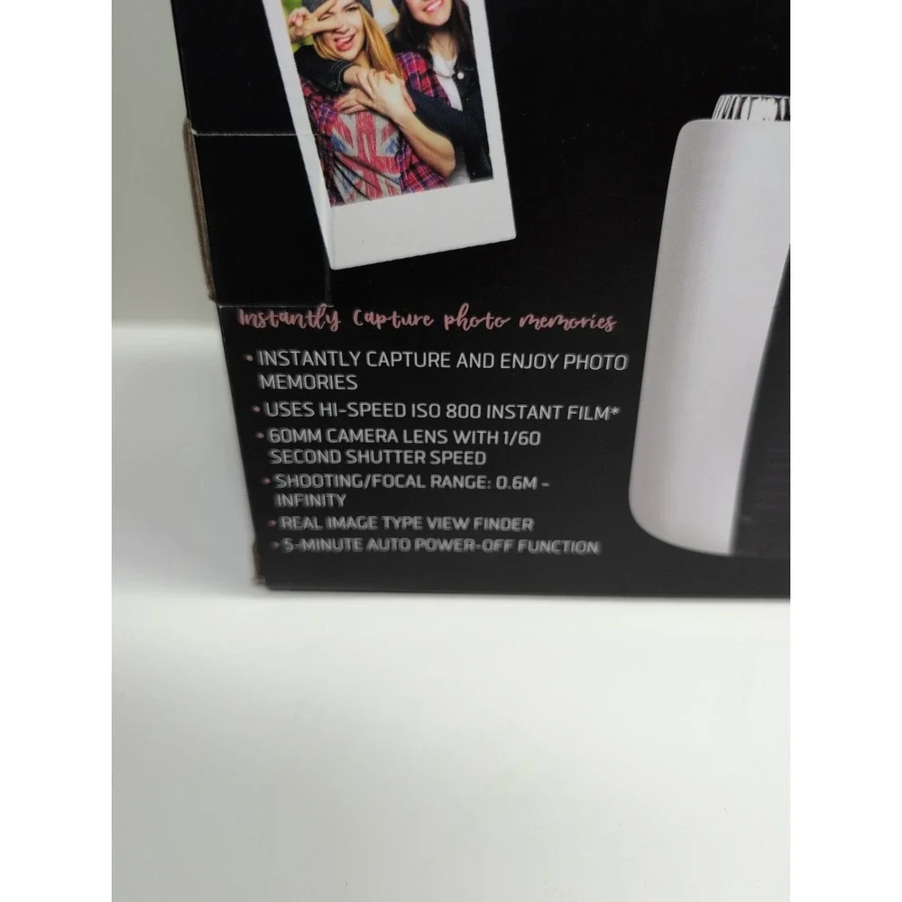 Sharper Image IC2018 Instant Camera - Black/White Compact‎ 60mm Lens